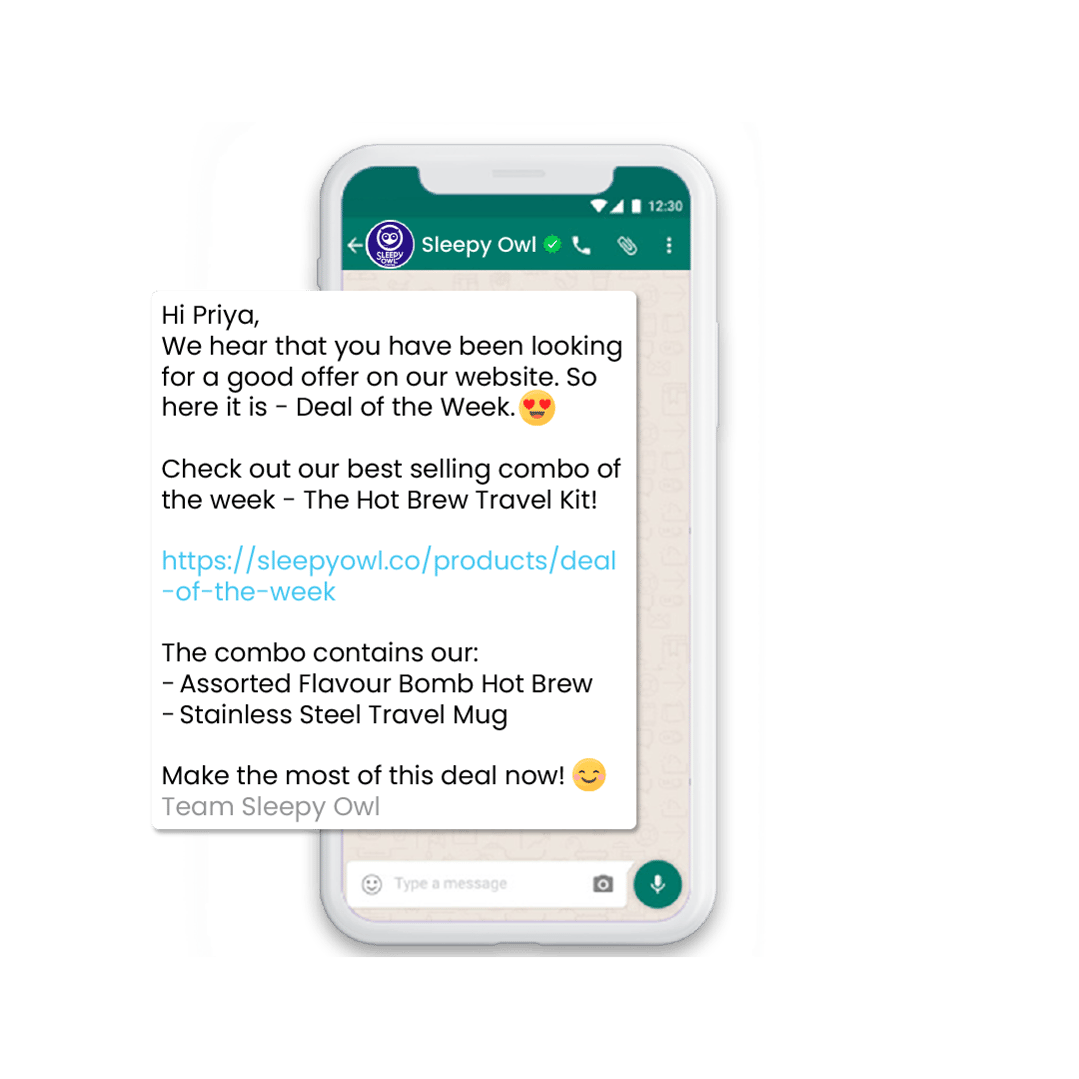Sleepy Owl WhatsApp alerts