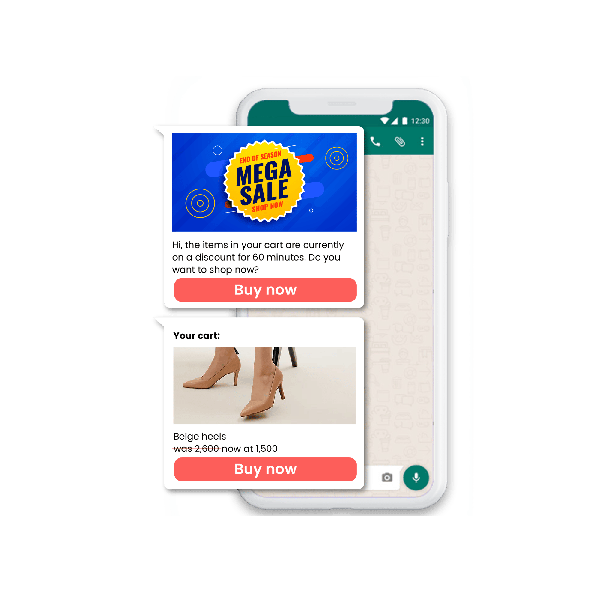 abandoned cart alerts on WhatsApp