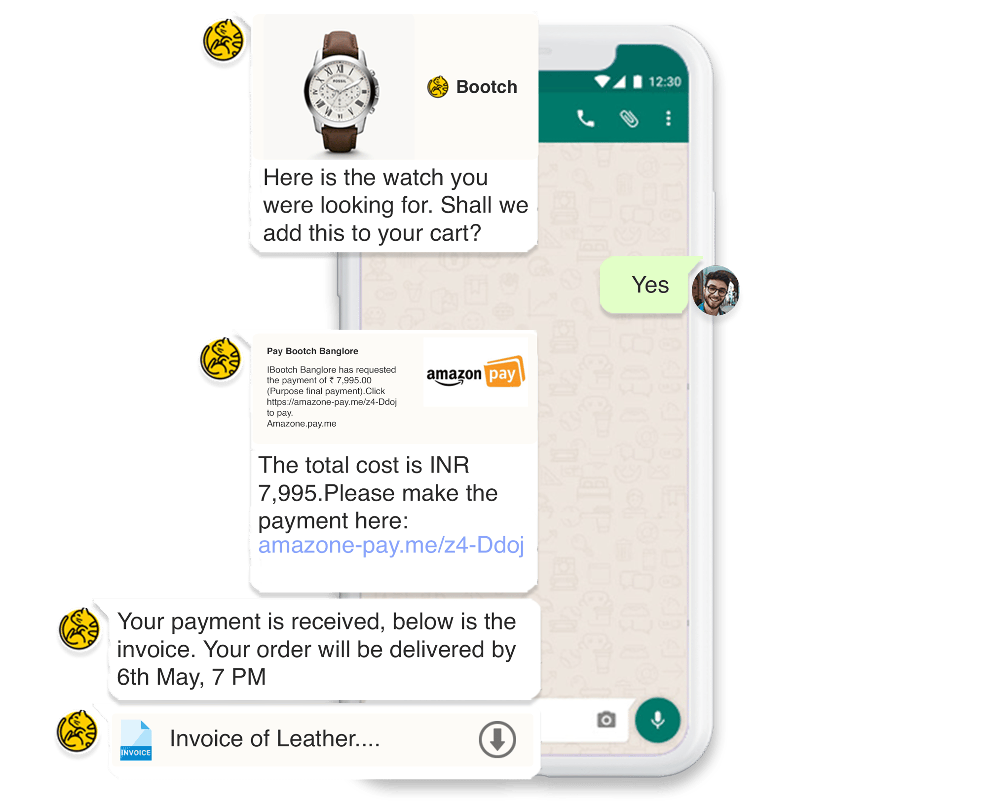 digital payment links on WhatsApp