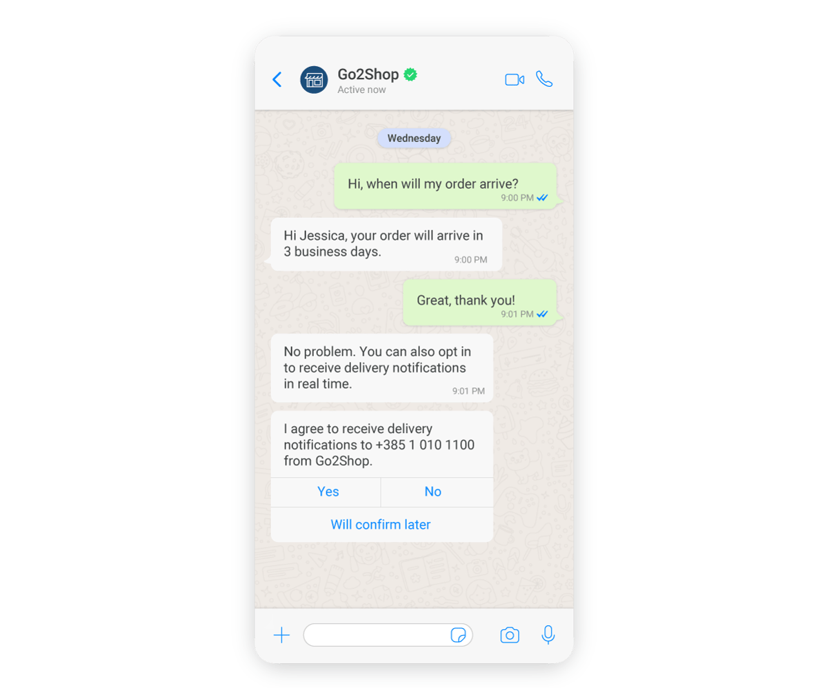 WhatsApp Opt-in